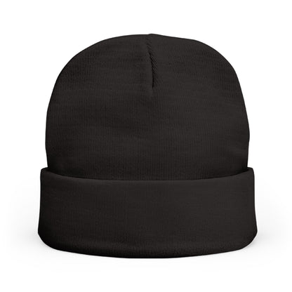 Embroidered "PseudoSilence - HUSH!" Knit Beanie — Black