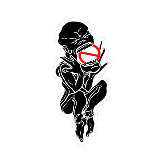 Kiss-Cut Sticker — "PseudoSilence - The Silent Scream" (Black)