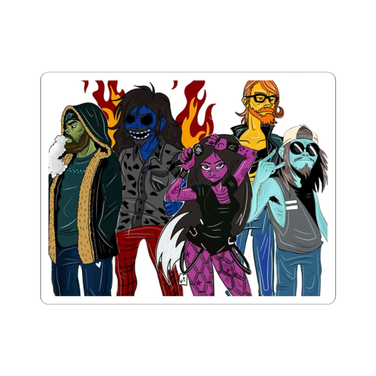 Kiss-Cut Sticker — PseudoSilence Character art