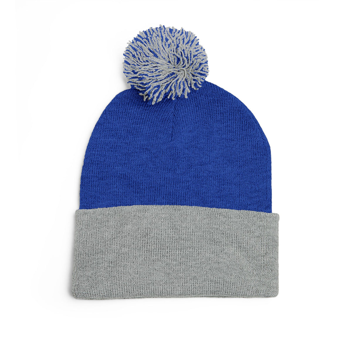 Embroidered Pom-Pom Knit Cap — 'PseudoSilence' Floral Beanie