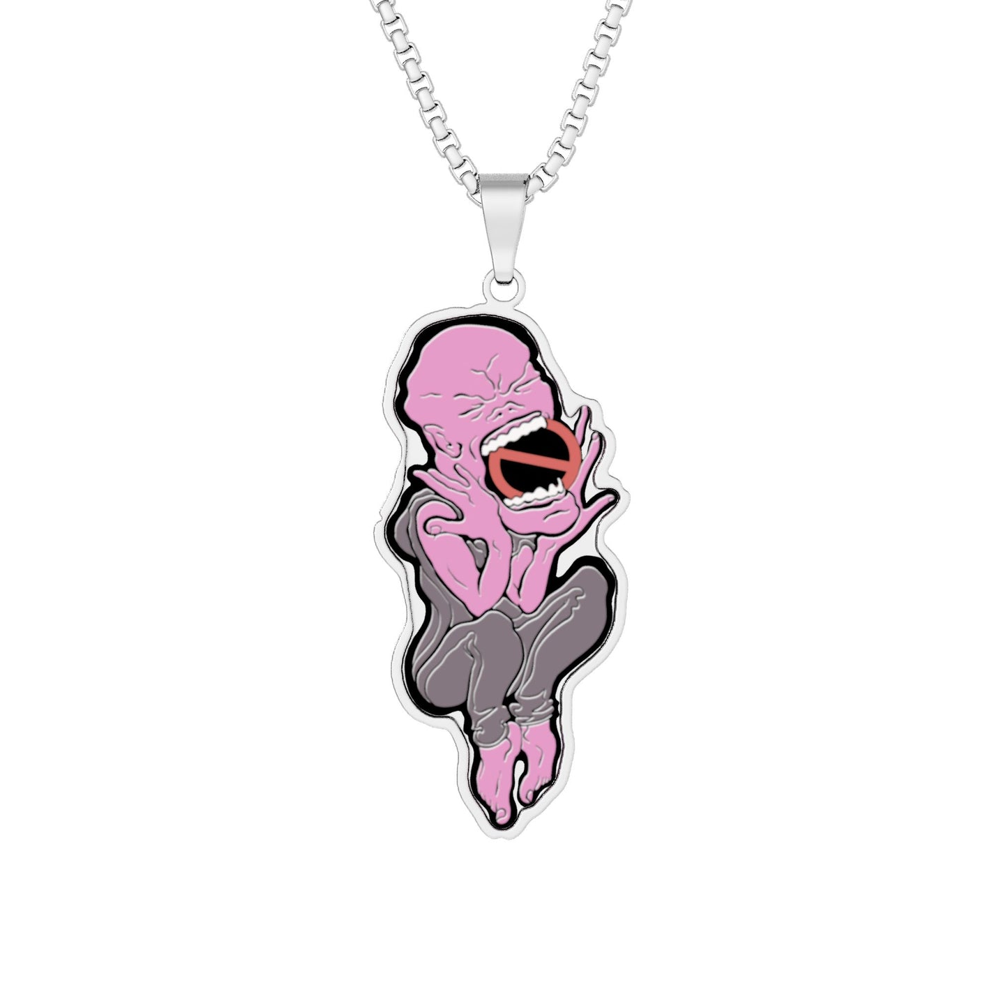 Photo Cutout Pendant Necklace — "PseudoSilence - The Silent Scream" art