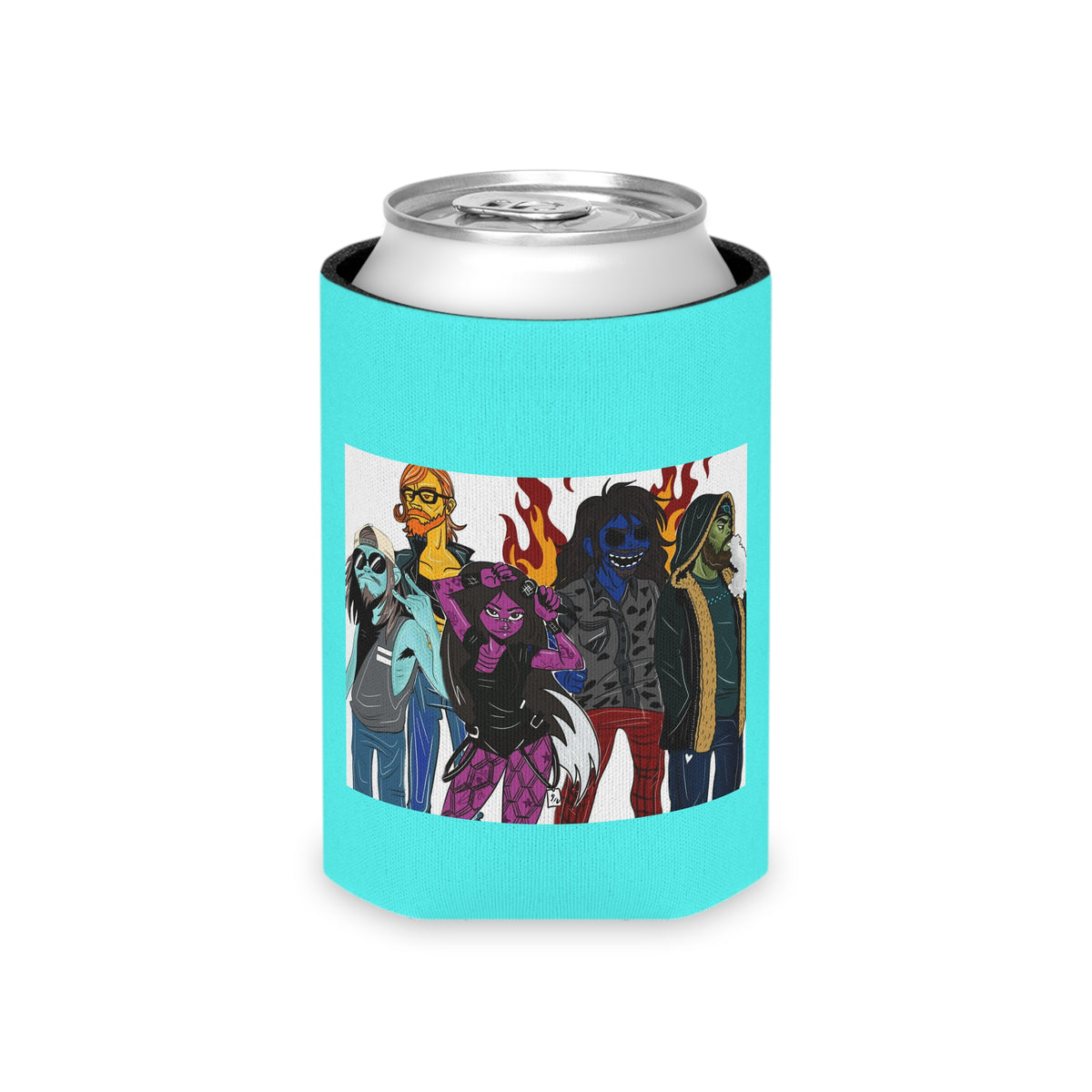 Can Cooler — 'Pseudo Silence' Band Art Insulated Koozie