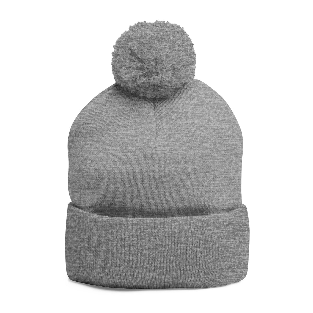 Embroidered Pom-Pom Knit Cap — 'PseudoSilence' Floral Beanie