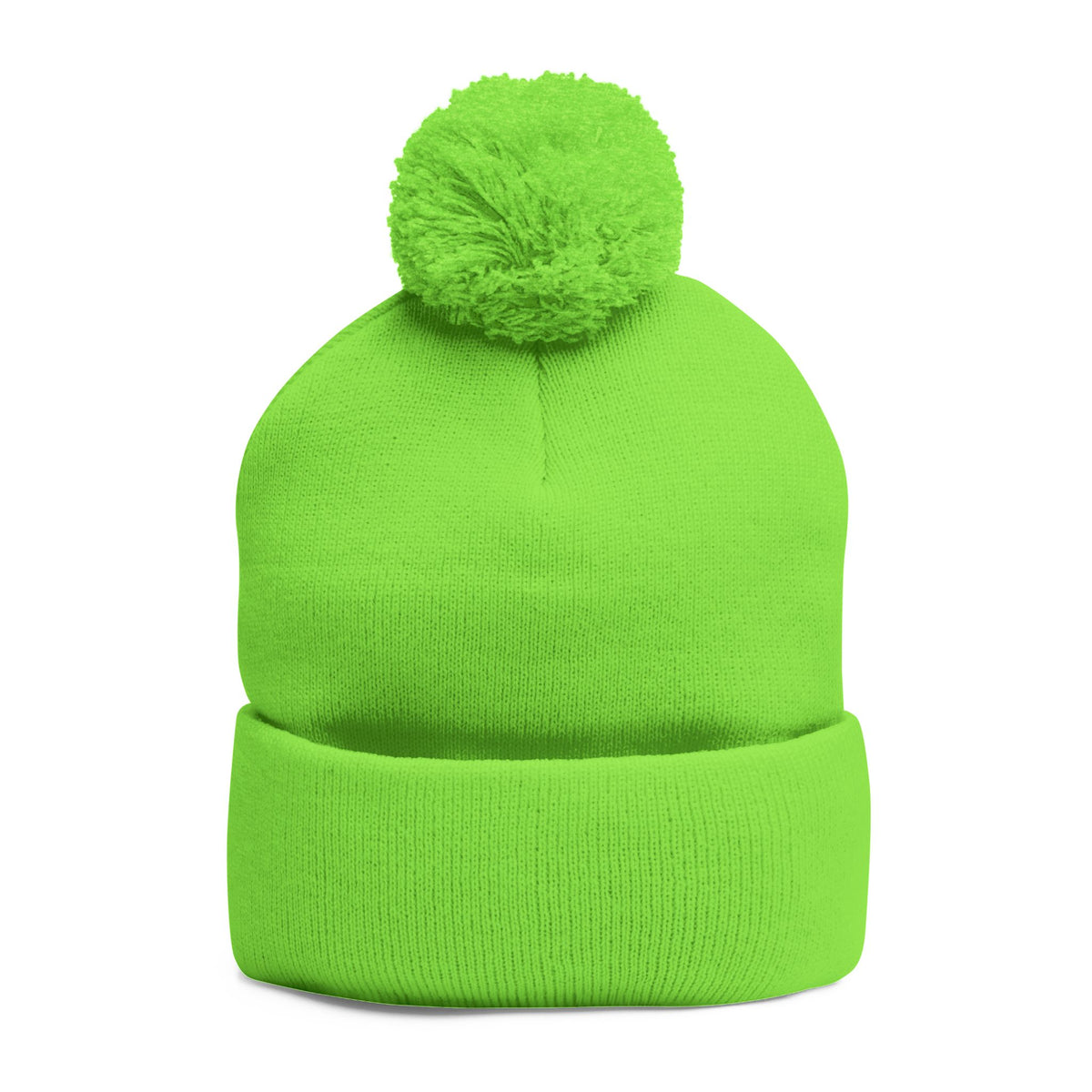 Embroidered Pom-Pom Knit Cap — 'PseudoSilence' Floral Beanie
