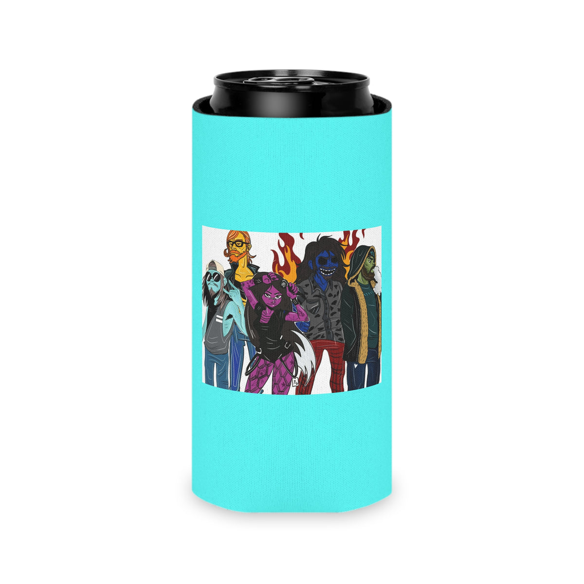 Can Cooler — 'Pseudo Silence' Band Art Insulated Koozie