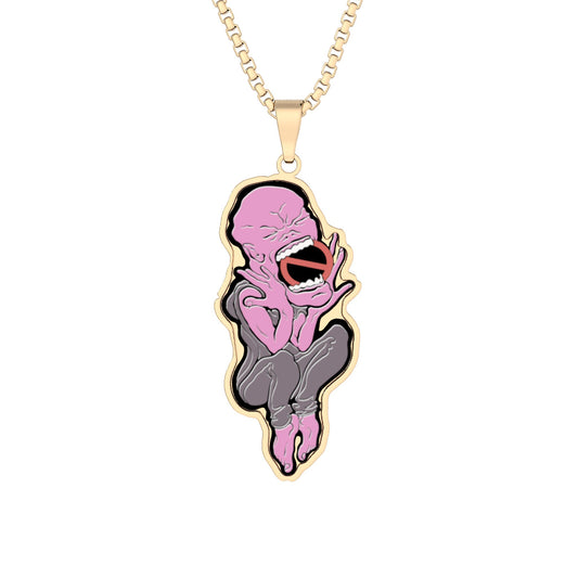 Photo Cutout Pendant Necklace — "PseudoSilence - The Silent Scream" art